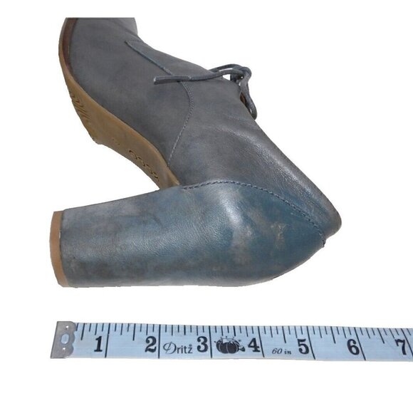 ECCO gray leather lace up high heel shoes women's size 40, US 9.5 - Picture 9 of 9